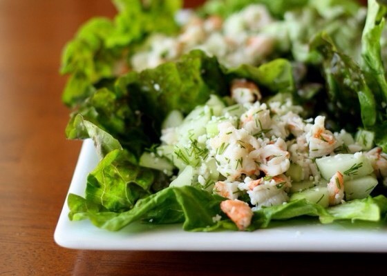 Shrimp and Cucumber Lettuce Wraps

Shrimp, cucumber, and dill make a light and tasty wrap that is perfect on a hot summer day!