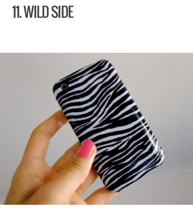 Ok, every girl has either had, or is still going through, an animal print phase. To do this, grab a black Sharpie, pull up some print photos for guidance, and get to work. Keep in mind that it doesn't have to look so realistic. Buy a colored case and just add the spots or stripes for a fun look!