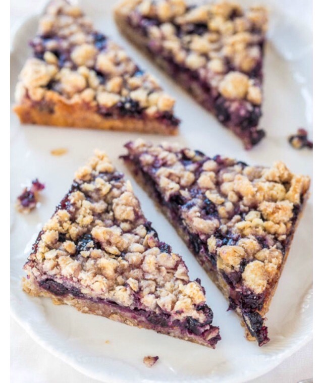 Blueberry Oatmeal Crumble Bars