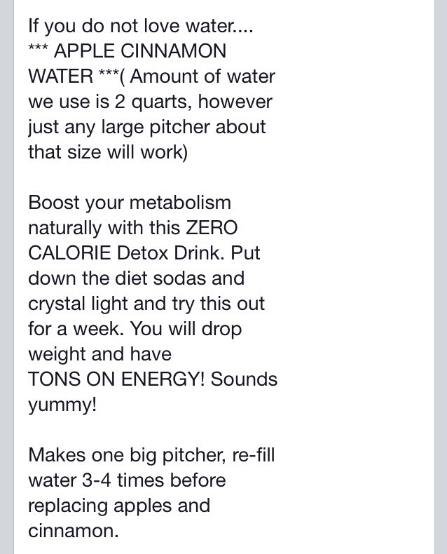 Apple cinnamon water