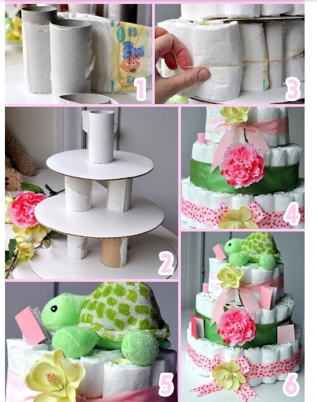 Diaper Cake For Baby Shower