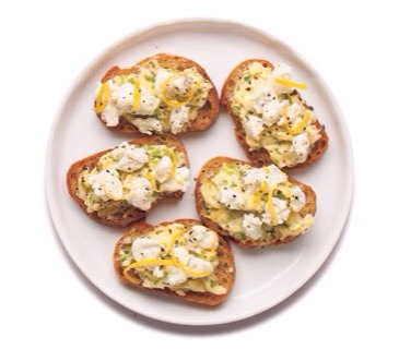 Scallion Butter and Goat Cheese Crostini
To change up the recipe, use a variety of herbs in place of the scallions. Try chives, tarragon, or basil.