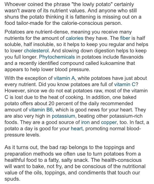Surprising Health Benefits Of Potatoes! π