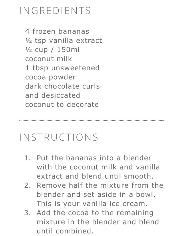Chocolate Banana Vanilla Ice Cream 