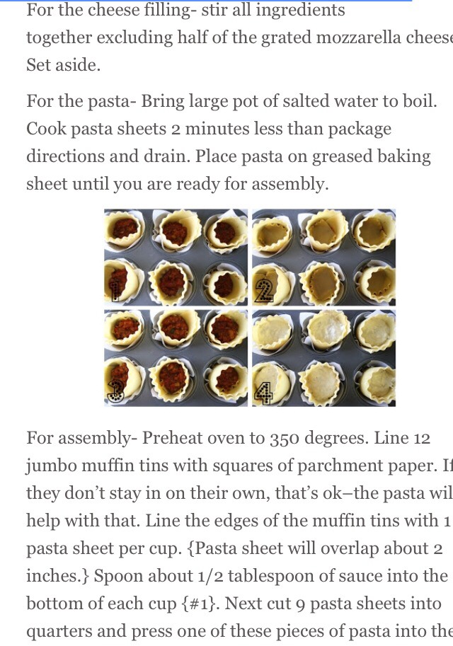 Lasagna Cups😋