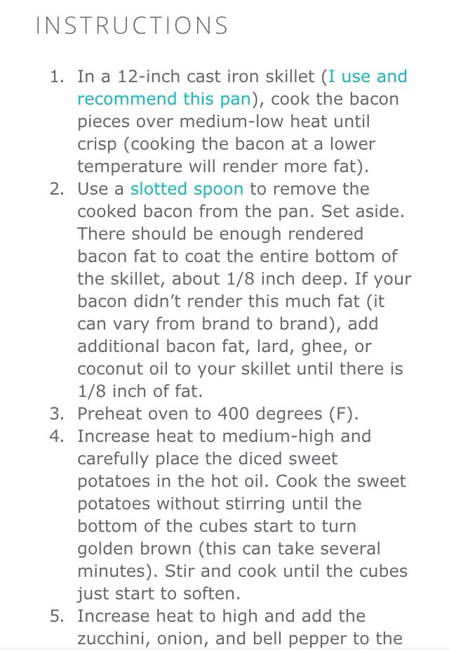 Sweet Potato Breakfast Skillet with Bacon