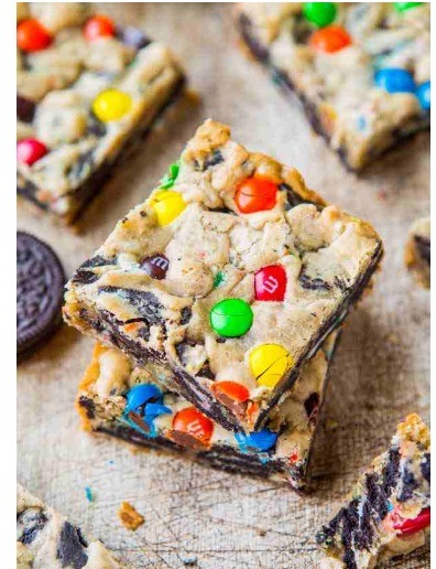 Loaded M&m Oreo Cookie Bars 