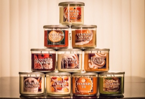 I love how all these candles say pumpkin, but you guys can get whatever fall scented candles you want!!!