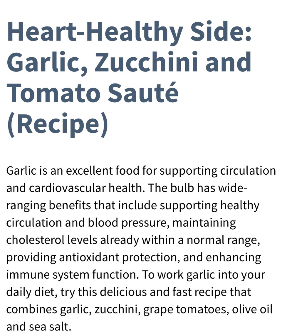 Super Simple Heart Healthy Side!