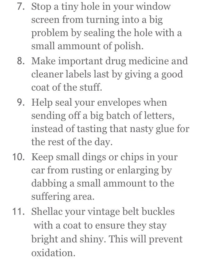 2⃣0⃣ Household Uses For Clear Nail Polish! 🙏