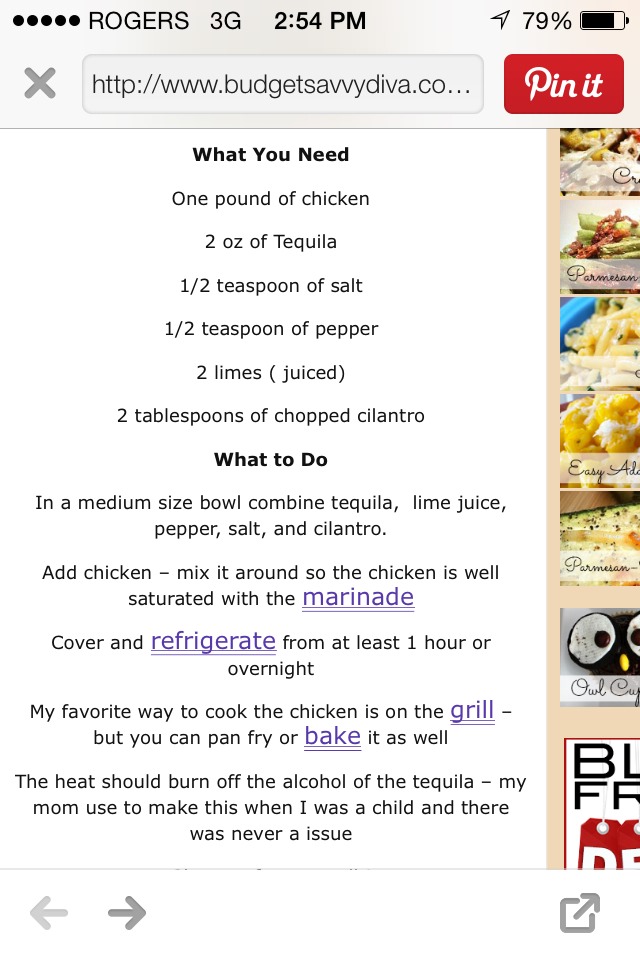 Tequila Lime Chicken!