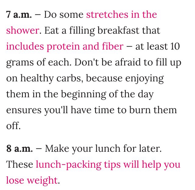 HOUR-BY-HOUR GUIDE TO LOSING WEIGHT ALL DAY!