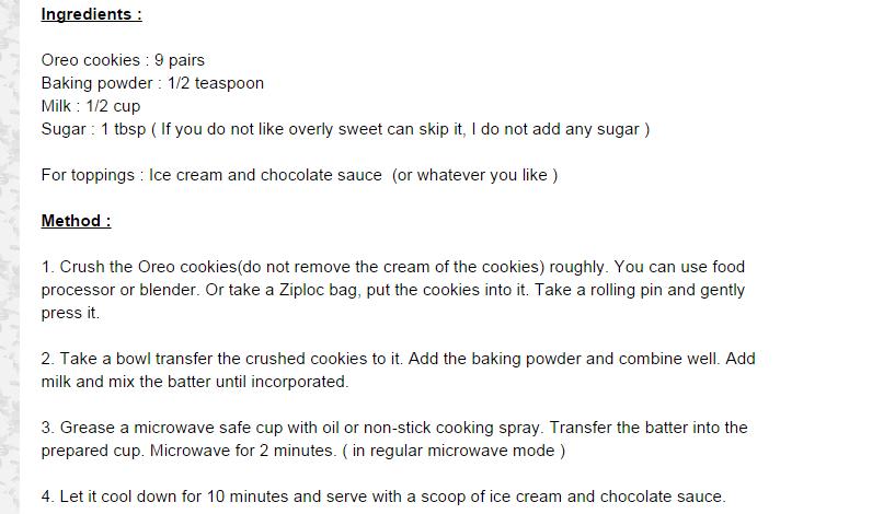 How To Bake Delicious Oreo Desert In A Mug