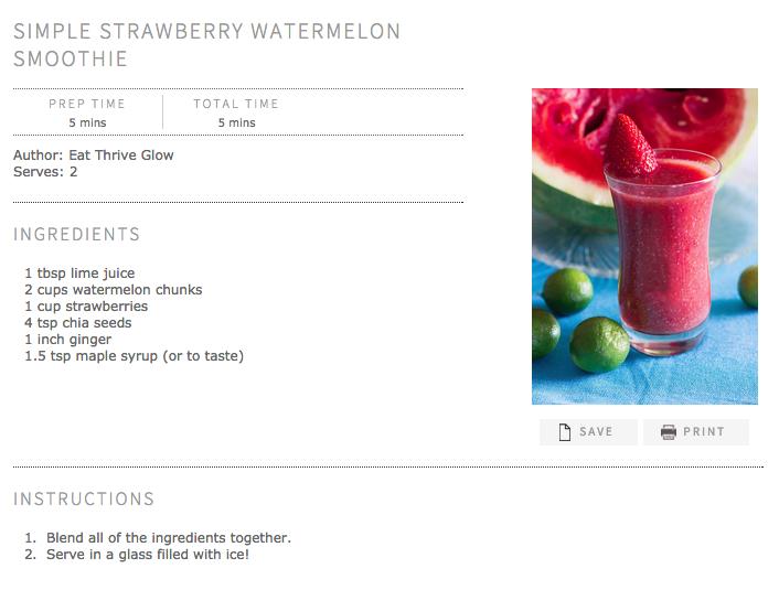 Simple Strawberry Watermelon Smoothie #tipIt