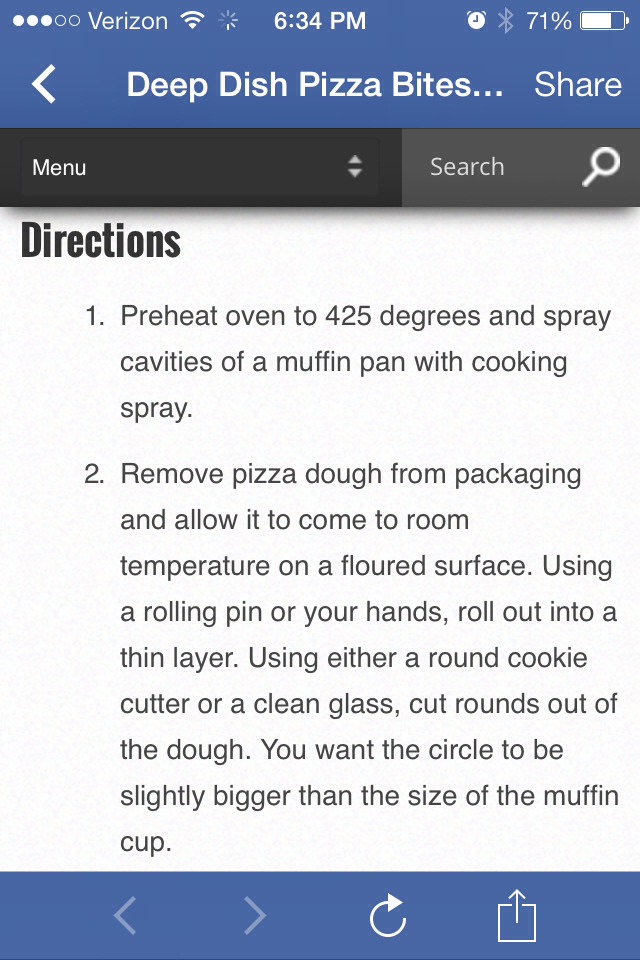 Deep Dish Mini Pizzas