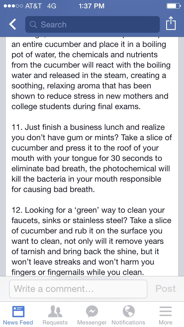 Crazy Cucumber Uses
