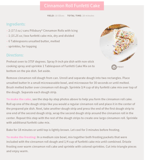 Cinnamon Roll Funfetti Cake! !!