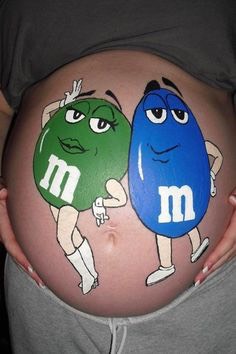 Face And Body Painting: Baby Bump. 