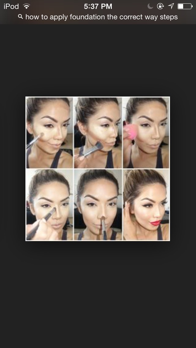 This one explains how and what to use to get a radiant look when you use foundation