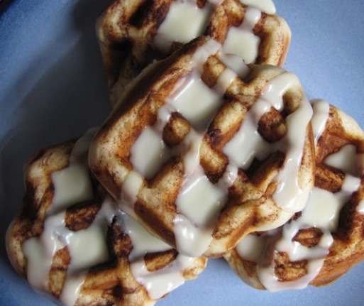 11. Cinnamon Roll Waffles