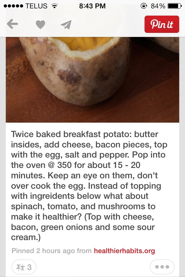 Twice Baked Breakfast Potato !!