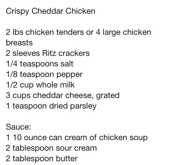 Crispy Cheddar Chicken 