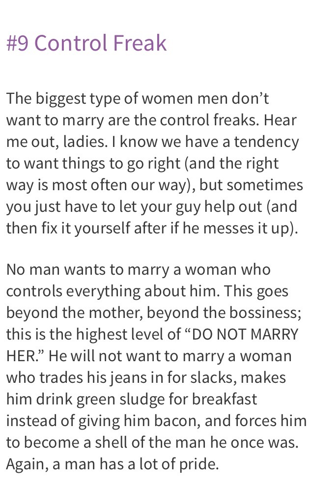 ✨9 Types Of Women, Men Don't Want To Marry✨