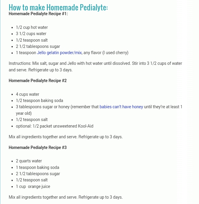 How To Make Homemade Pedialyte! 