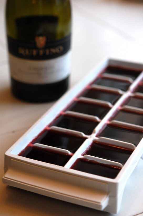 Freeze wine before using it for cooking