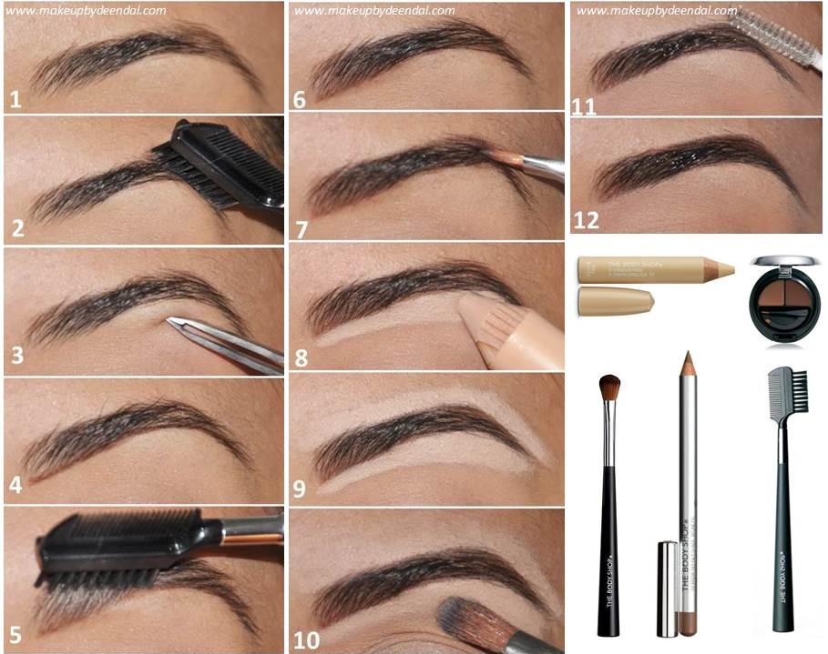 Then prime your eyebrows with eyeshadow primer (works the same). Fill in your brows to the shape you want BUT NOT TO DARK. After outline and clean up with concealer or foundation to make it look more clean and sharp. 