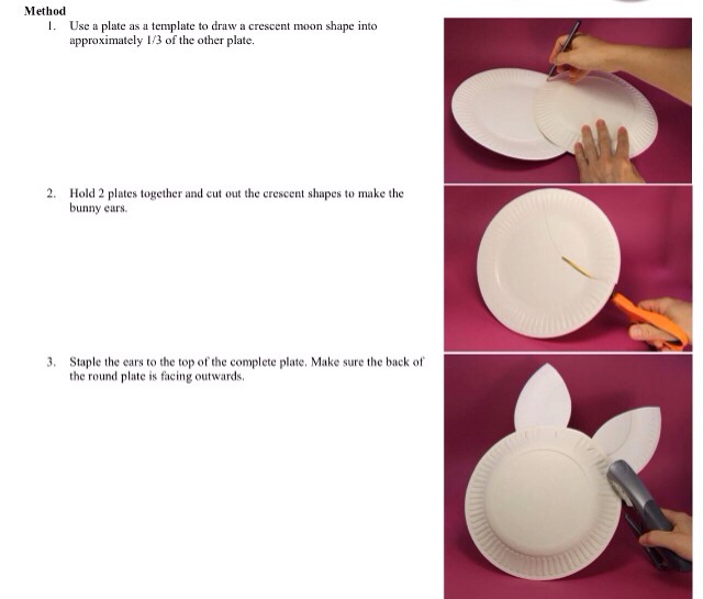 Paper Plate Bunny Bag. Cute Craft To Do With Kids For Easter Day πΈπ°πΊπ°πΈπ°πΊπ°