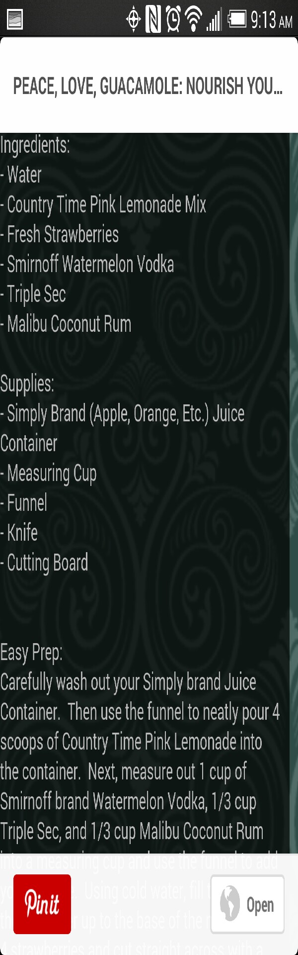 sneaky beach cocktail