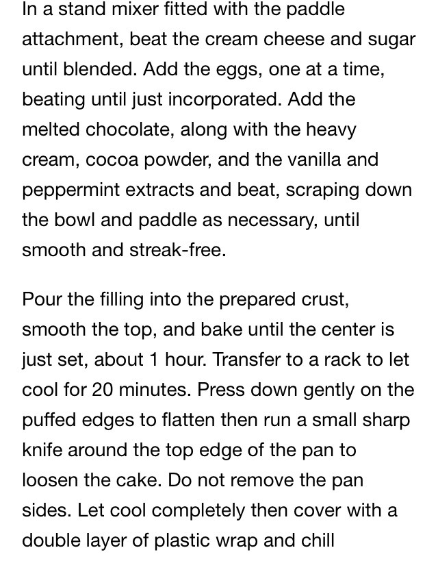 Thin Mint Cheesecake 