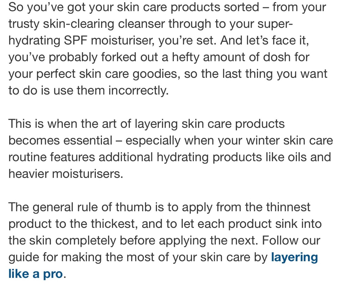 The Correct Way To Layer Skin Care Products. 🙅🏻