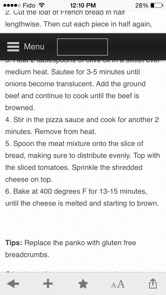 French Bread Pizza