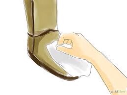 Wipe off with baby wipes or a damp multipurpose wipe