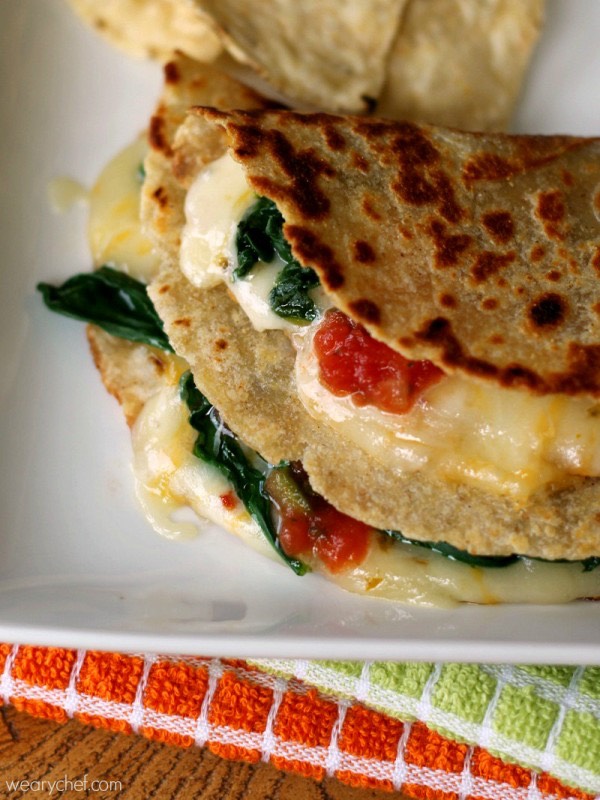 🍹Spicy Spinach Quesadillas
