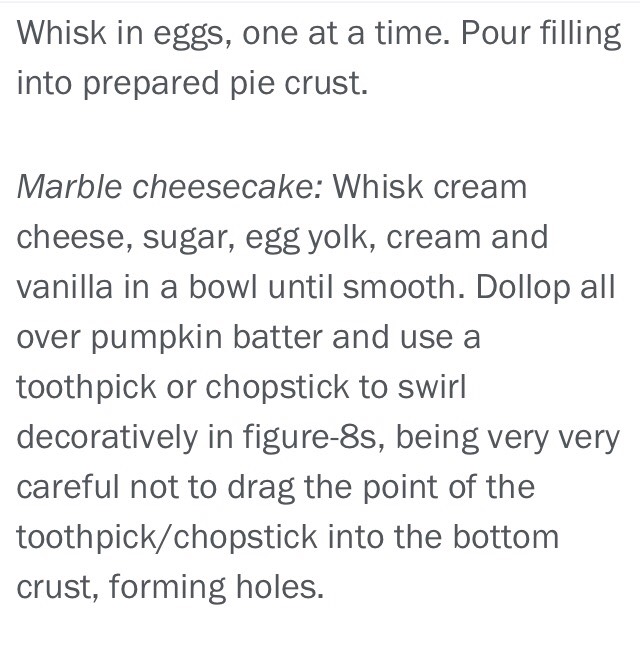 Cheesecake Marble Pumpkin Pie 
