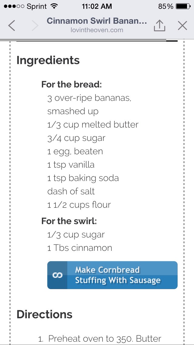 Cinnamon Swirl Banana Bread