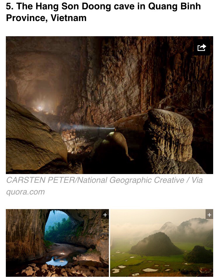 Son Doong is the world's largest cave, created 2–5 million years ago. A half-mile block of 40-story buildings could fit inside it!