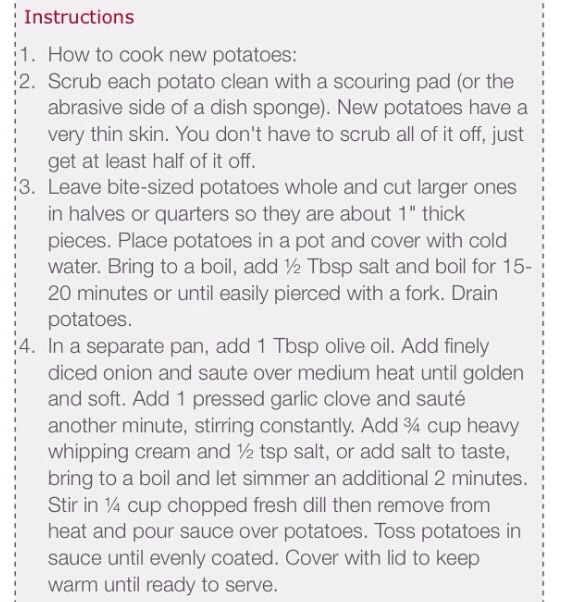 Creamy New Potatoes