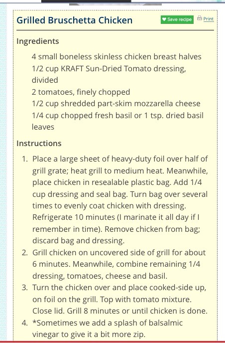 Grilled Bruschetta Chicken 