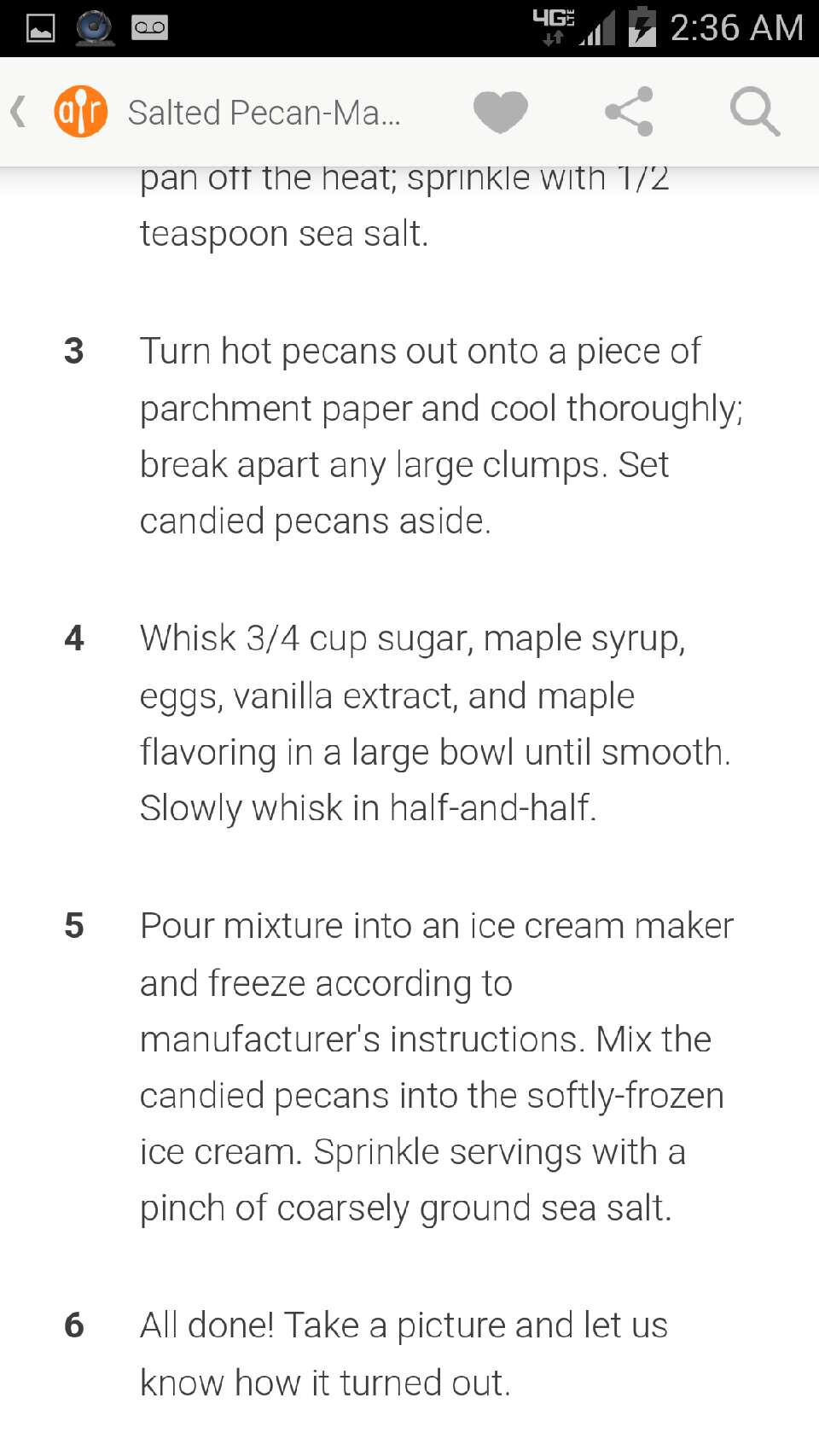 Salted Pecan~Maple Ice Cream