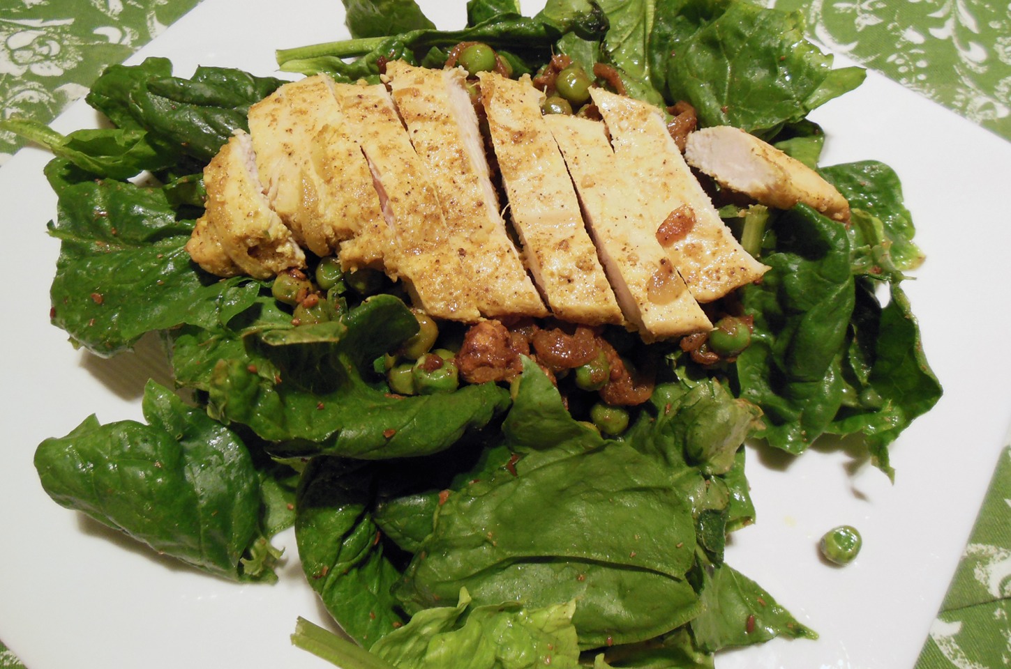 Dinner :) 

-1 cup of steamed or raw veggies 
-4oz of lean protein 
-2tsp of olive oil 
