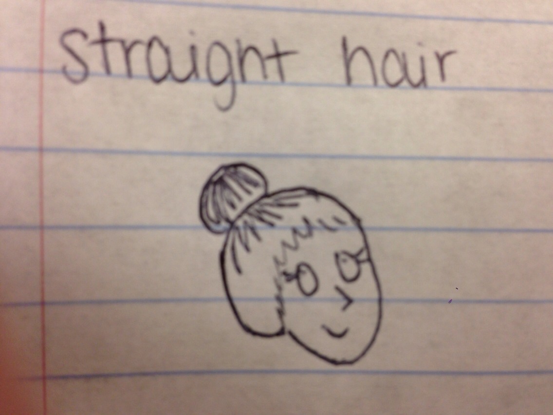 With straight hair, all you have to do is go straight to styling! Throw your hair into a cute bun!
