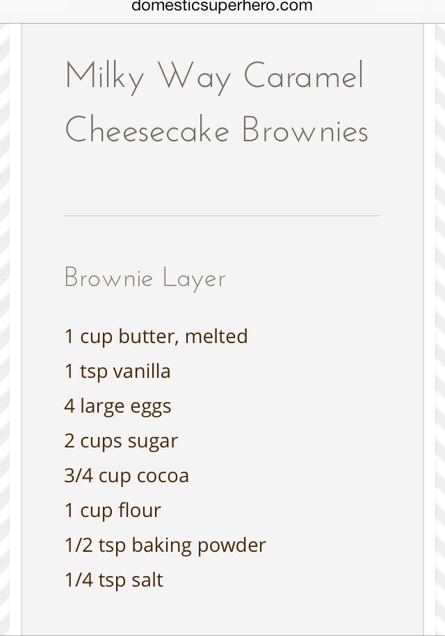 🍫🍫🍫🍫MY ALL TIME FAV! Milky Way Carmel Cheesecake Brownies!!!!!! (:🍫🍫🍫🍫
