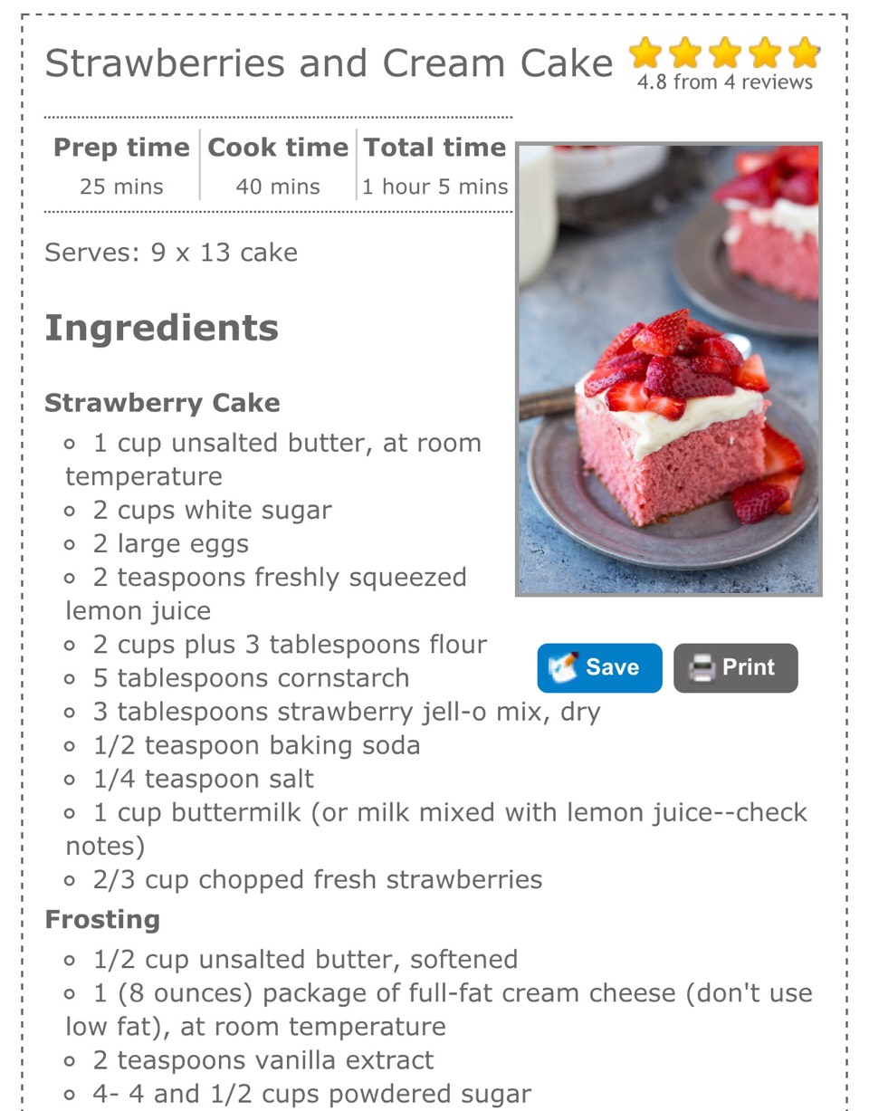 Strawberries And Cream Cake!!