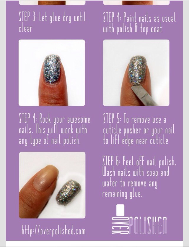 ❤️Amazing Trick To Get Glitter Polish Off❤️