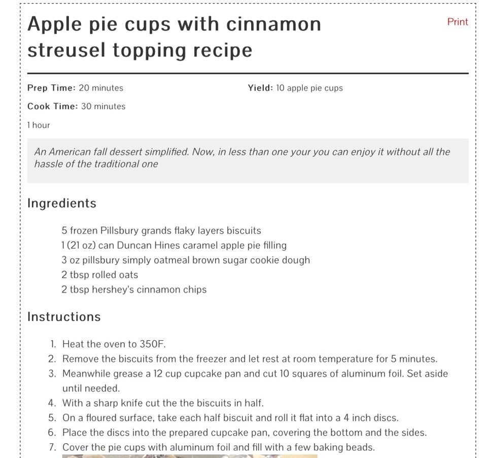 Apple Pie Cups 