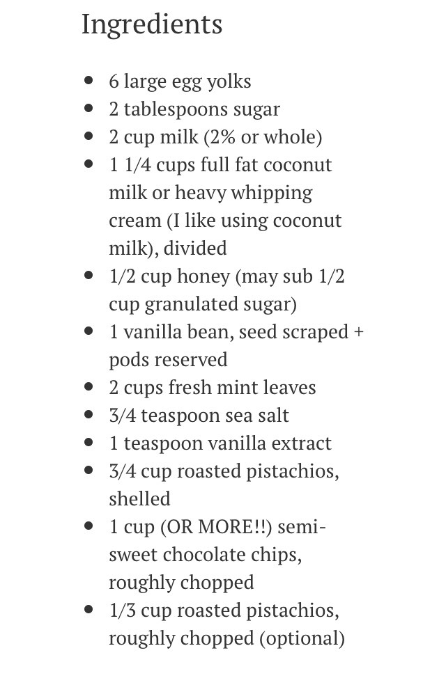 Pistachio Mint Chip Ice Cream.